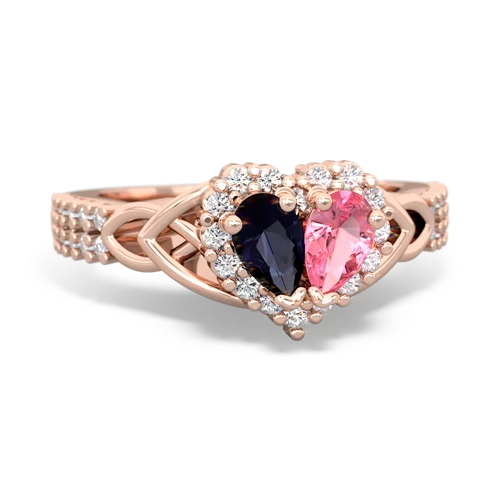 sapphire-pink sapphire keepsake engagement ring