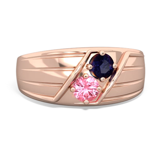 sapphire-pink sapphire mens ring