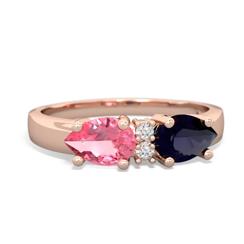 sapphire-pink sapphire timeless ring