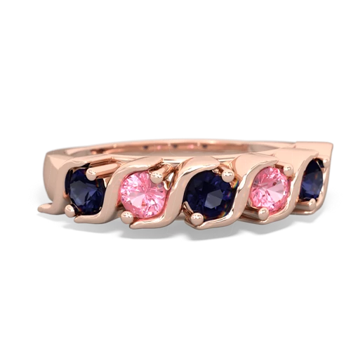 sapphire-pink sapphire timeless ring