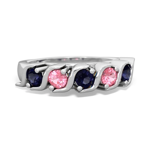 sapphire-pink sapphire timeless ring