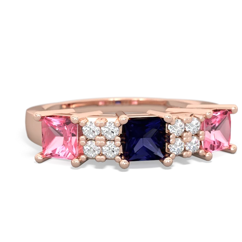 sapphire-pink sapphire timeless ring