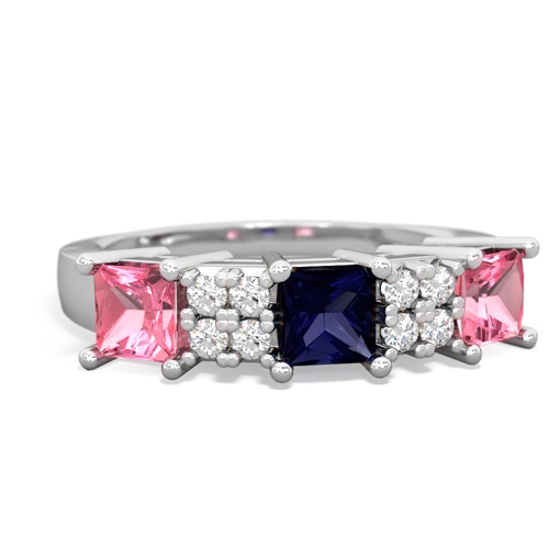 sapphire-pink sapphire timeless ring