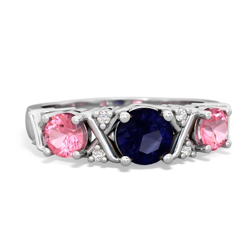 sapphire-pink sapphire timeless ring