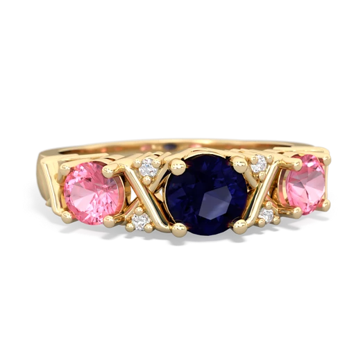 sapphire-pink sapphire timeless ring