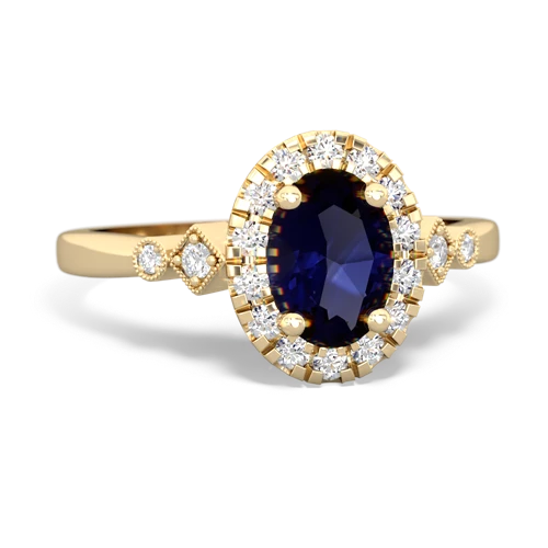 Sapphire Antique-style Halo Genuine Sapphire ring Ring