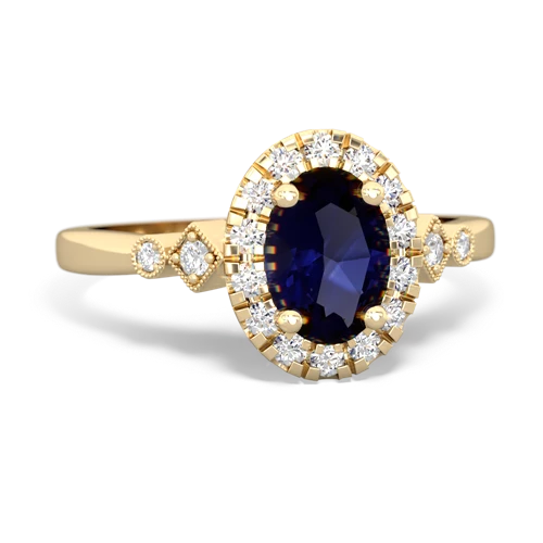 sapphire antique halo ring