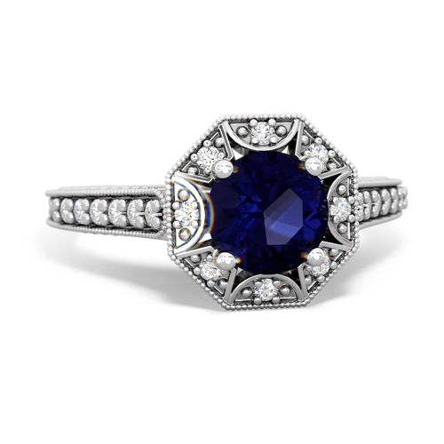 sapphire antique hexagon ring