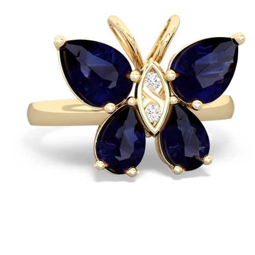 sapphire butterfly ring