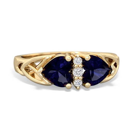Sapphire Celtic Trinity Knot Genuine Sapphire ring Ring