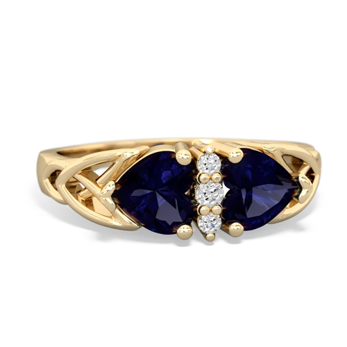 sapphire celtic ring