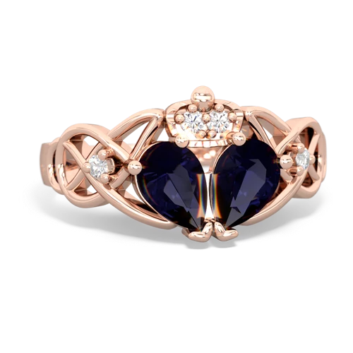 sapphire claddagh ring