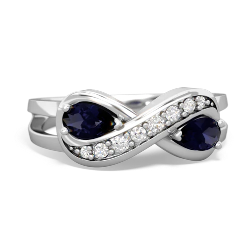 Sapphire Diamond Infinity Genuine Sapphire ring Ring