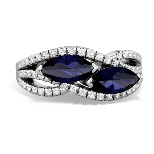 Sapphire Diamond Rivers Genuine Sapphire ring Ring