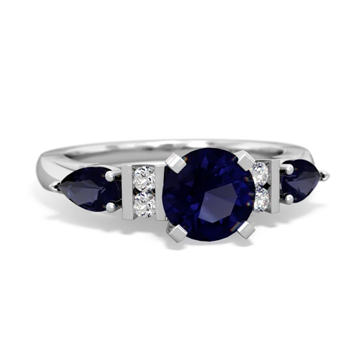 Sapphire Genuine Sapphire with  and  Engagement ring Ring
