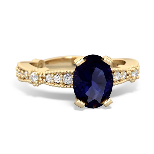 Sapphire Milgrain Antique Style Genuine Sapphire ring Ring