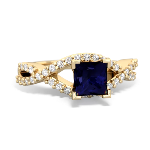 Sapphire Diamond Twist Genuine Sapphire ring Ring
