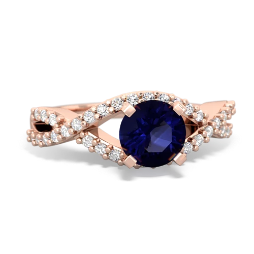 Sapphire Diamond Twist Genuine Sapphire ring Ring