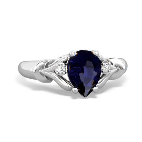 sapphire filligree ring