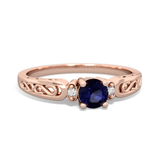 sapphire filligree ring