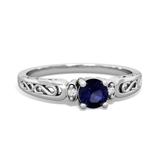 sapphire filligree ring