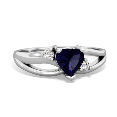 Sapphire Split Band Swirl Genuine Sapphire ring Ring