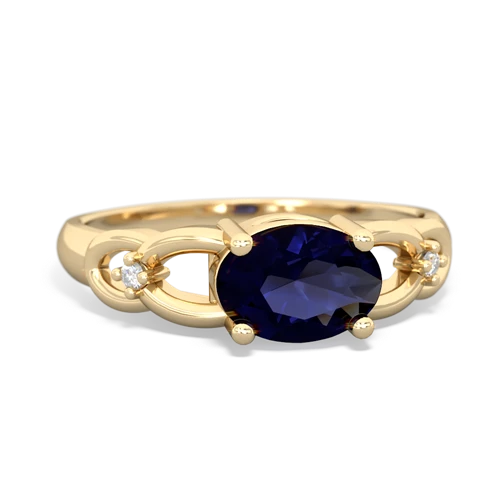 sapphire filligree ring