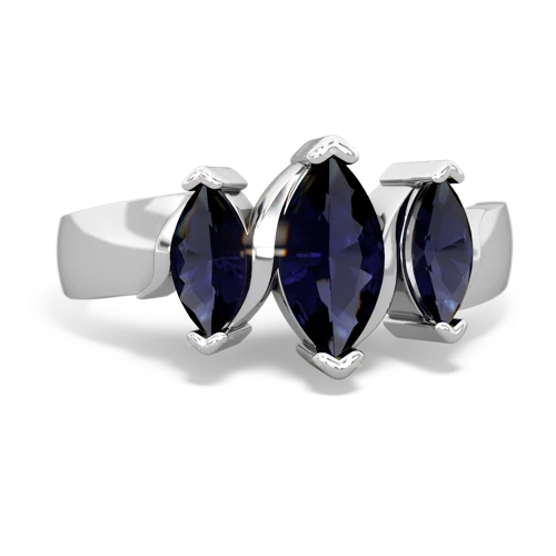 Sapphire Genuine Sapphire with  and  Three Peeks ring Ring