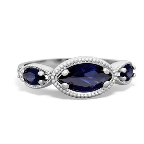 sapphire milgrain marquise ring