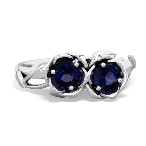sapphire roses ring