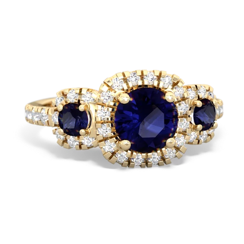 sapphire three stone regal ring