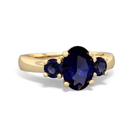 Sapphire Three Stone Trellis Genuine Sapphire ring Ring