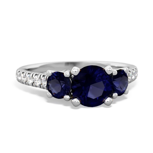 sapphire trellis pave ring