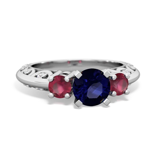 sapphire-ruby engagement ring