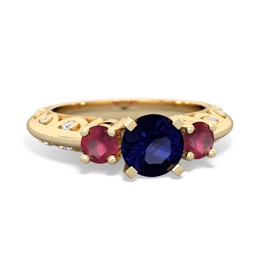 sapphire-ruby engagement ring