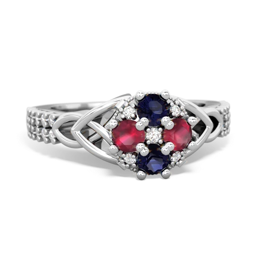 sapphire-ruby engagement ring