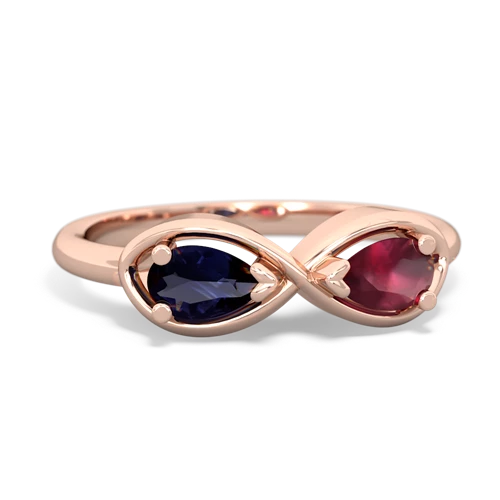 sapphire-ruby infinity ring