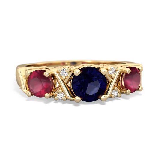 sapphire-ruby timeless ring