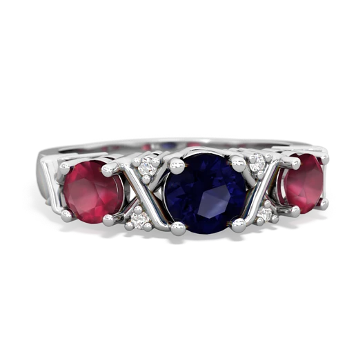 sapphire-ruby timeless ring