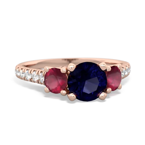 sapphire-ruby trellis pave ring