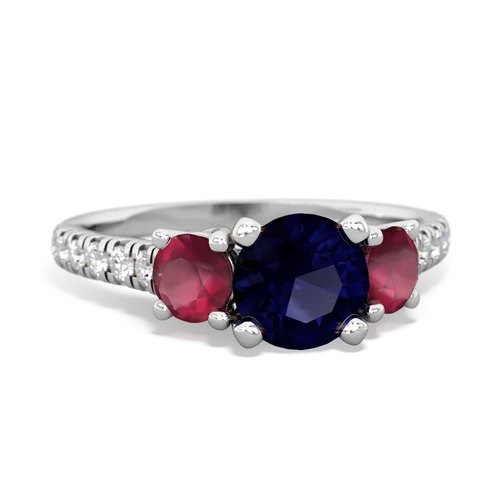 sapphire-ruby trellis pave ring