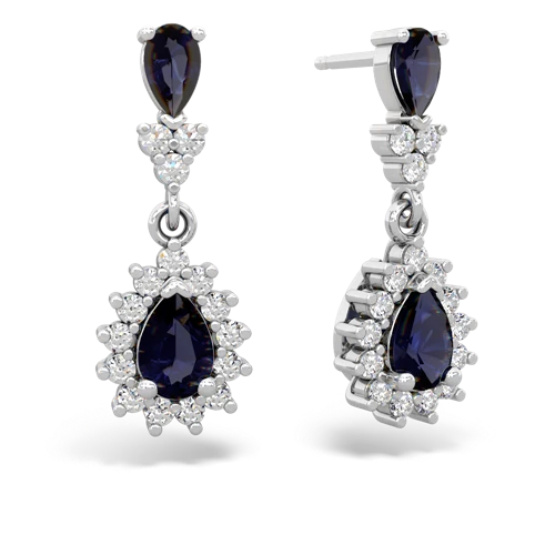 sapphire-sapphire dangle earrings