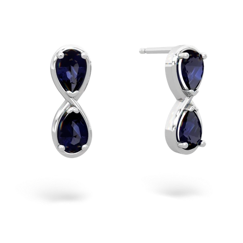 sapphire-sapphire infinity earrings