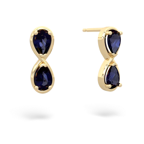 sapphire-sapphire infinity earrings