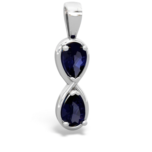 sapphire-sapphire infinity pendant