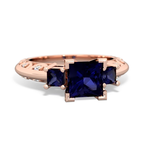 onyx-blue topaz engagement ring