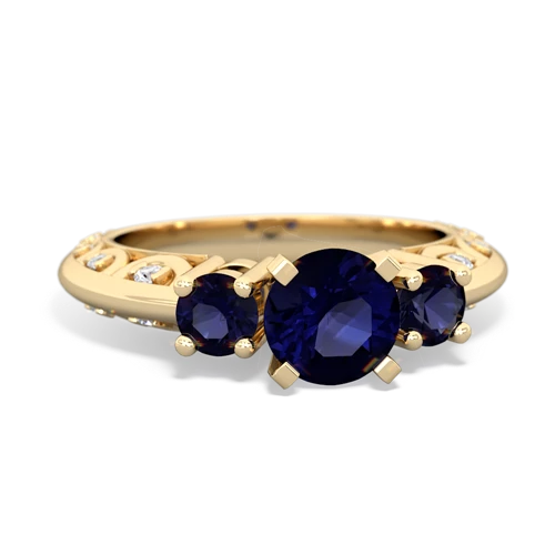 sapphire-sapphire engagement ring