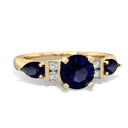 sapphire-blue topaz engagement ring