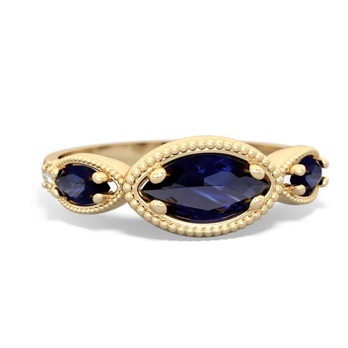 tourmaline-tanzanite milgrain marquise ring