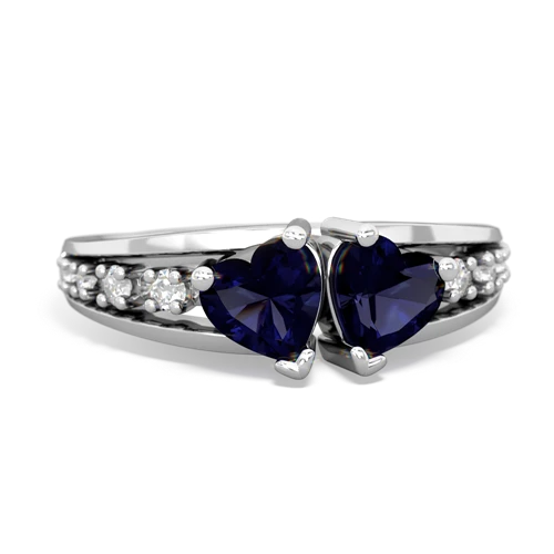 sapphire-sapphire modern ring